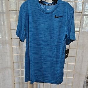 NWT Nike Men's Striped Blue Tee Dri-fit